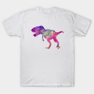 T-Rex Dinosaur Art Tyrannosaurus Rex Decor Watercolor Print T-Shirt